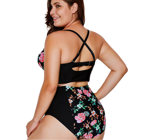 Costumi da Bagno <span class=keywords><strong>Taglie</strong></span> <span class=keywords><strong>Forti</strong></span> per Donna, <span class=keywords><strong>Bikini</strong></span> a Vita Alta con Stampe, Abbigliamento da Spiaggia - Product Image 2