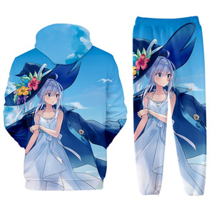 Conjunto de Sudadera con Capucha y Pantalones Deportivos Majo No Tabitabi, Conjunto de Sudadera con Capucha y Pantalones de Anime al por Mayor, Unisex, para Mujer y Hombre, Ropa Casual de Cosplay - Product Image 3