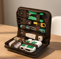Kit d'outils réseau informatique RJ45/12/11 – Pince à sertir, dénudeur et testeur de câbles pour réseaux LAN