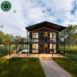 Cabaña Contenedor Expandible de Dos Niveles, Casa Prefabricada de Acero, Plataforma Grande, Escalera, Camping Panorámico, Villa de Vacaciones en el Bosque - Product Image 2
