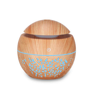 Wood Grain Mushroom Humidifier Usb Powered Small Home Aroma Diffuser With <b>Light</b> Wood Dark Wood Option - Product Image 2
