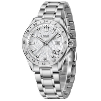 2025 Offre Spéciale saphir verre étanche montre automatique pour hommes 40mm désert Texture GMT montre mécanique automatique ajouter Logo