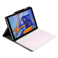 Casing Keyboard untuk Samsung Tab A7 Lite 8.7 inci (T220/T225), Lampu Latar RGB, Keyboard Nirkabel Bluetooth dengan Lampu Latar dan Casing