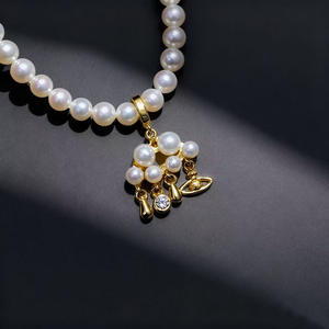 31473DIY Accesorios para Perlas, Base Vacía para Colgante de Plata S925, Colgante de Botón Dorado y Plateado con Perlas Redondas de 3-5mm para DIY - Product Image 1