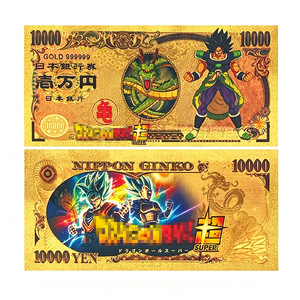 การ์ดธนบัตรลายอนิเมะญี่ปุ่นซูเปอร์วอริเออร์เคลือบทองคำ 10000 เยน 7 แบบ ของสะสมจากมังงะ ของขวัญ - Product Image 2