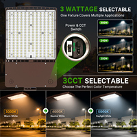 Projecteur LED 300W pour zone de stationnement et stade, DLC Premium, 3 températures de couleur commutables, 150LM/W, étanche, avec cellule photoélectrique