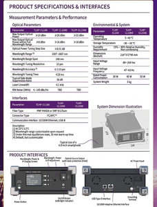 Source laser réglable haute performance (TLHP) 1260nm-1650nm, bande C+L, largeur <span class=keywords><strong>de</strong></span> bande étroite, pour la détection par fibre optique et les tests photonières - Product Image 4