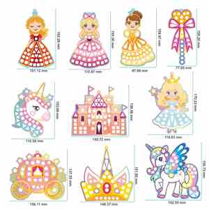 Juego de Manualidades Creativas DIY, Etiquetas de Regalo de Princesa de Moda, Papel Decorativo, Pegatinas de Lámina para Niños y Niñas - Product Image 4