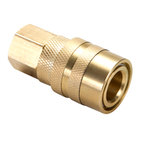 Vente en gros de qualité en laiton massif 1/4 "NPT Quick Connect Female Coupler (M-Style)