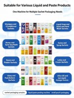 Machine d'emballage automatique de sachets de shampoing liquide, conditionneur capillaire, gel douche, miel, sauce ketchup, machine d'emballage multivoies VFFS
