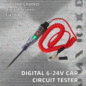 جهاز اختبار الدوائر الكهربائية الرقمي للسيارات والشاحنات 6-24 فولت مع مؤشر ضوئي - Product Image 2