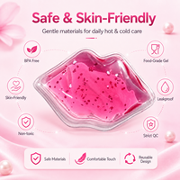 Compresse réutilisable chaude/froide en forme de lèvres à paillettes pour soins de beauté à domicile, spa médical, soins de la peau, cadeau de marque, rafraîchissement des lèvres et de la zone buccale