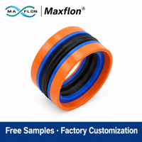 Joint de piston KDAS résistant aux hautes pressions et aux hautes températures PU PTFE FKM NBR |   Cylindres hydrauliques à double effet 35MPa pour machine
