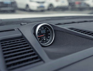 Dédié à la Porsche Cayenne 2018-2020, chronomètre analogique Sport <span class=keywords><strong>Chrono</strong></span>, horloge Sport <span class=keywords><strong>Chrono</strong></span>, couverture de tableau de bord, modification intérieure - Product Image 6