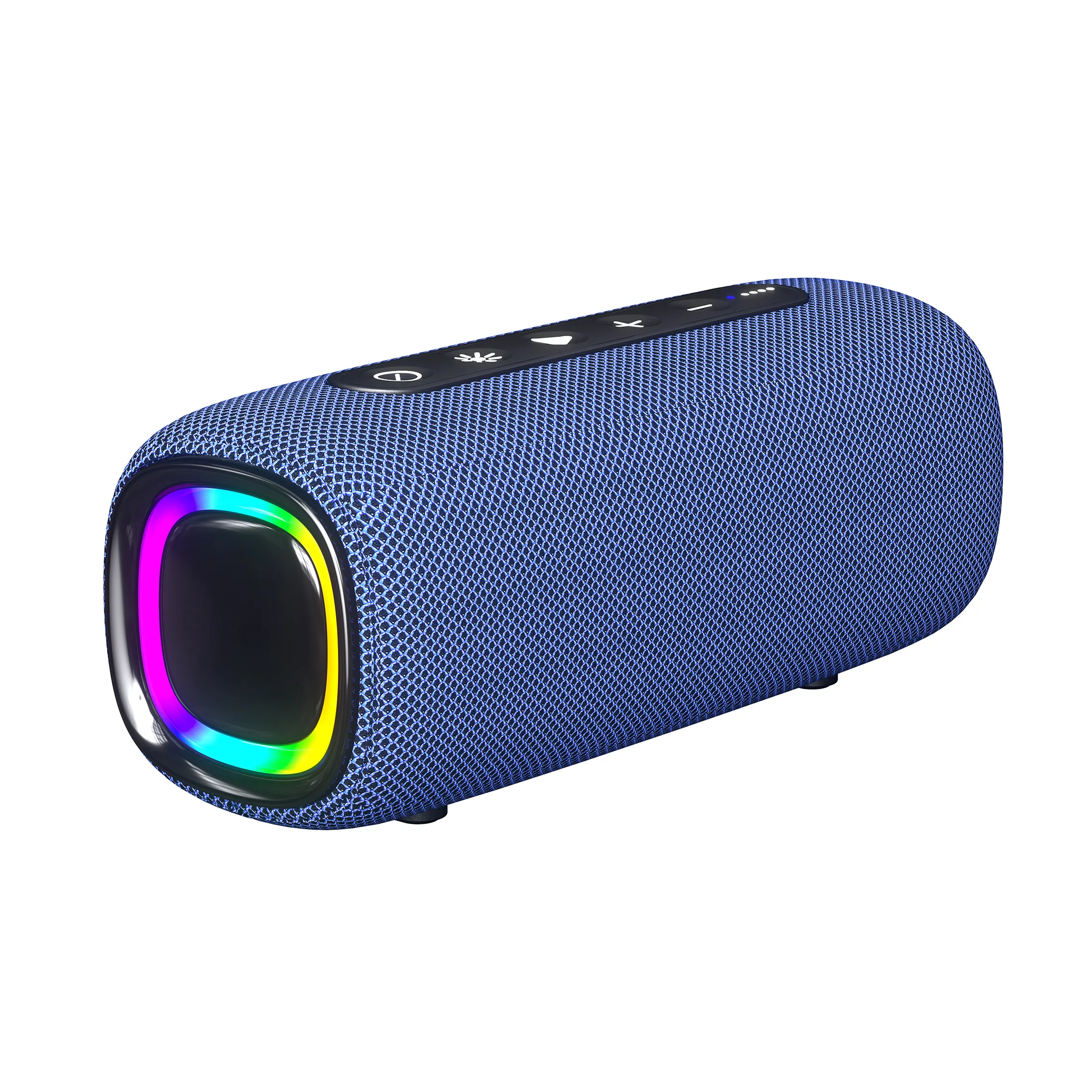 Amplifier Bluetooth luar ruangan Mini portabel, profesional Subwoofer RGB speaker Bass