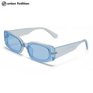Grosir kacamata 57-Baru Fashion Persegi Panjang Warna Bingkai Kecil Sun Kacamata untuk Pria Wanita