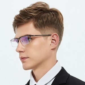 Kính mắt nam Qingqing nhỏ gọn, khung nửa viền kim loại, tròng đổi màu tự động, chống phản chiếu, chống ánh sáng xanh <span class=keywords><strong>2025</strong></span> - Product Image 5