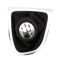 Poignée de levier de vitesses en cuir 5 vitesses avec soufflet pour Renault Clio 2 II Megane 2 II Kangoo – Nouveaux accessoires intérieurs pour voiture