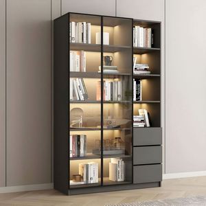 Étagère à livres en bois moderne de luxe pour salon, étagère de séparation décorative, armoire de rangement, bibliothèque - Product Image 4
