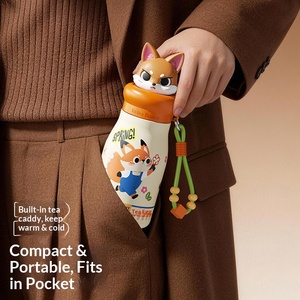 Nueva taza con pajita de acero inoxidable 316 estilo Ins, linda, con cordón, para niñas, niños y estudiantes. - Product Image 3