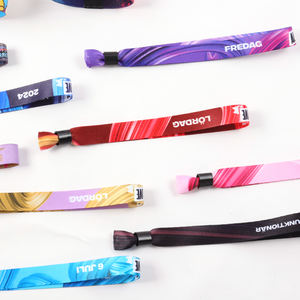 Stoff Stoff Armbänder Armband mit bunten OEM Odm Personal isierte Logo Druck Designer elastischen Stoff Armband Armband - Product Image 2