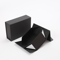 Caja de Regalo de Cartón con Tapa Abatible de Terciopelo Negro de Lujo para Velas |   Empaque Rígido Premium |   Empaque de Regalo Personalizado con Troquelado