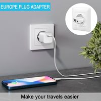 Universeller US-zu-Europa Reiseadapter Typ C Feuerhemmendes PC/ABS + Reines Kupfer 10A/2500W Maximale Kapazität