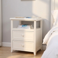 Massivholz Verstellbarer Umweltfreundlicher Schlafzimmer-Nachttisch Modernes Design Aufbewahrungsschrank für Zuhause Büro Wohnzimmer