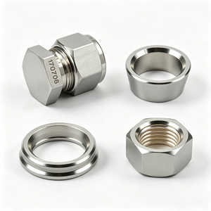 Bouchons en <span class=keywords><strong>acier</strong></span> inoxydable 316 de type Swagelok <span class=keywords><strong>pour</strong></span> tubes fractionnés et tubes métriques <span class=keywords><strong>pour</strong></span> la fabrication chimique - Product Image 1