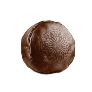 Taburete Otomano de Cuero Acolchado Suave, Mueble Cómodo para Sala de Estar, Elegante Reposapiés Decorativo para Decoración del Hogar - Product Image 1