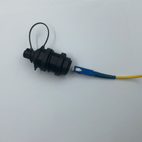 Adaptador de Fibra Óptica Industrial IP68 Impermeable Gtech, Acoplador Mini SC Preconectorizado para Exteriores, FTTH FTTA 5G Base