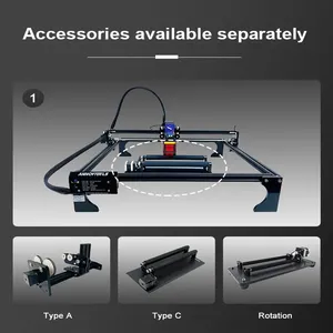 Lunyee mesin ukir Laser 80w 4040, mesin pemotong pengukir Laser Desktop CNC untuk semua bahan DIY