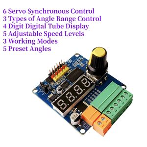 Controlador de Servomotores RC de 6 Canales con PWM Ajustable, Modos de 90, 180 y 270 Grados para Juguetes de Control Remoto - Product Image 2