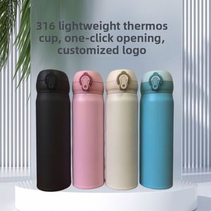 Gobelet isotherme à double paroi en acier inoxydable 316, avec couvercle rabattable, pour voiture, bureau, cadeau d'affaires, gobelet à eau sous vide - Product Image 2