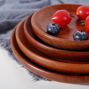 Solid Wood Sapele Steak <b>Plate</b> Rectangle Wooden Tray For Party Hotel Coffee Tea - Product Image 5