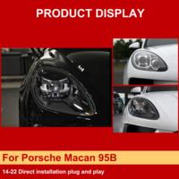 Ensemble de phares J ONE LCI pour Porsche Macan 95B 2014-2022, projecteur LED, feux de jour DRL, remplacement des phares avant, paire