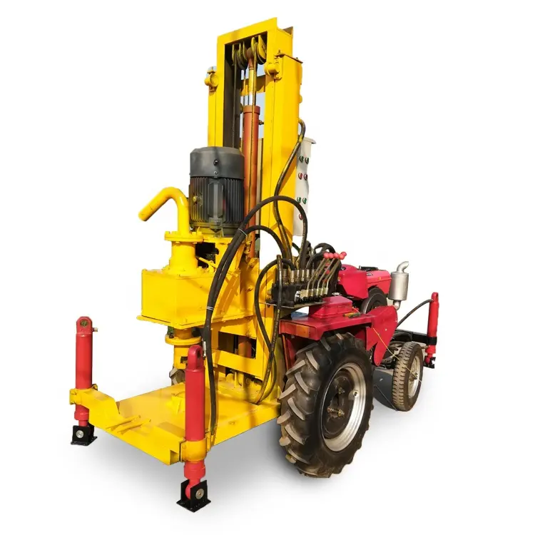 OC-500T 150m Deep Hot Selling Tractor Mounted Water Well Soil Rock Mining Drilling Machine