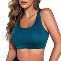 Sujetador deportivo de alto soporte para mujer, tipo racerback, de spandex/nailon, antiolor, de secado rápido, transpirable, hecho en Pakistán, novedad 2025