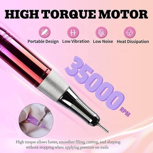 Lima de Uñas Profesional Portátil de 35000 RPM, Lima de Uñas Eléctrica Recargable Inalámbrica para Uñas Acrílicas de Gel, Manicura, Pedicura y Pulido - Product Image 3