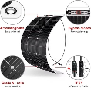 Panneaux solaires monocristallins en silicium ETFE HJT transparents Sunfield SFED-F60HDT 60W légers pour camping-car et marine 18V 19,6% - Product Image 1