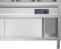 Base de stockage alimentaire en acier inoxydable Zunck à double couche isolée avec porte coulissante et chauffage électrique 30-110°C