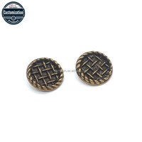 Boutons en métal vintage 23mm 36L avec motif tissé Design élégant