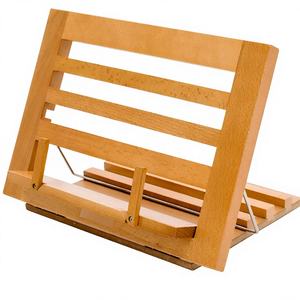 Support de <span class=keywords><strong>livre</strong></span> de cuisine en bois réglable pour la cuisine, support de recettes en bambou - Product Image 1