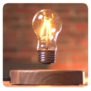 नई एलईडी लेविटेटिंग मैग्नेटिक लेविटेशन फ्लोटिंग बल्ब लकड़ी की स्टाइल टेबल अद्वितीय उपहार स्मार्ट होम लाइट लैंप ग्लास इलेक्ट्रिक व्हाइट - Product Image 3