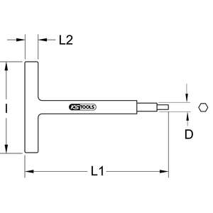 KS TOOLS Llave de caja hexagonal con agarre en T con aislamiento protector, 6x160mm - Product Image 2