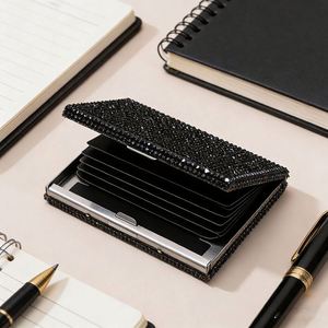 Rhinestone Decor Id Organizer Women's Driver's License & Credit Card Holder <b>Creative</b> Business Trade Show <b>Gift</b> - Product Image 3