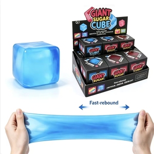 Ice Cube Squishy Toy Giant Sugar Cube Crystal clear Super Squishy Squeeze Toy for Daily Stress Vent - Product Image 3