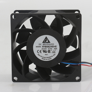 Delta 12V 48V DC 24V 0.75A AC EC 8038 80x80x38mm 8cm Khối lượng không khí cao Báo động chuyển đổi tần số 3-dây <span class=keywords><strong>FFB0824EHE</strong></span>-<span class=keywords><strong>R00</strong></span> Quạt làm mát - Product Image 1