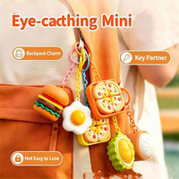 En gros, Porte-clés miniatures en forme de nourriture simulée, Porte-clés en forme de boulette vapeur, Accessoires de pendentif pour sac