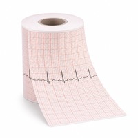Rouleau de papier ECG de qualité médicale personnalisé avec grille rouge, papier thermique à longue conservation pour la cardiologie hospitalière